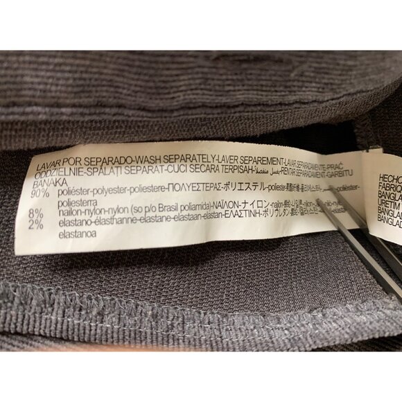 Zara Womens Oversized Corduroy Shirt Dress Tunic M Gray Long Sleeve RFF10663 - Picture 6 of 9